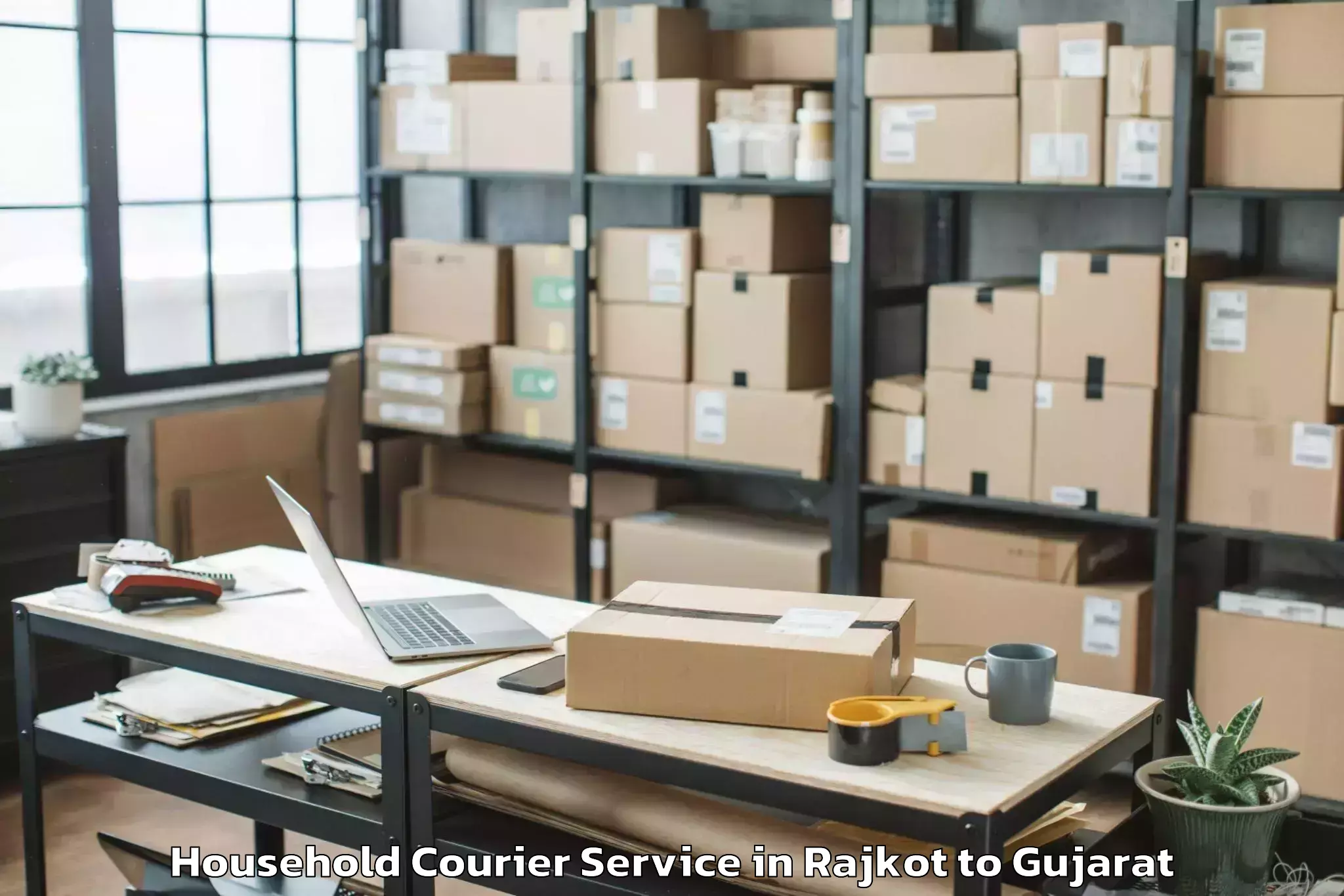 Hassle-Free Rajkot to Bhiloda Household Courier